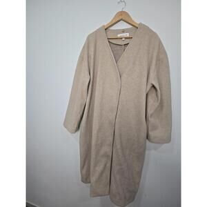 Prologue Cozy Oversized Wrap Coat - Soft Beige Large